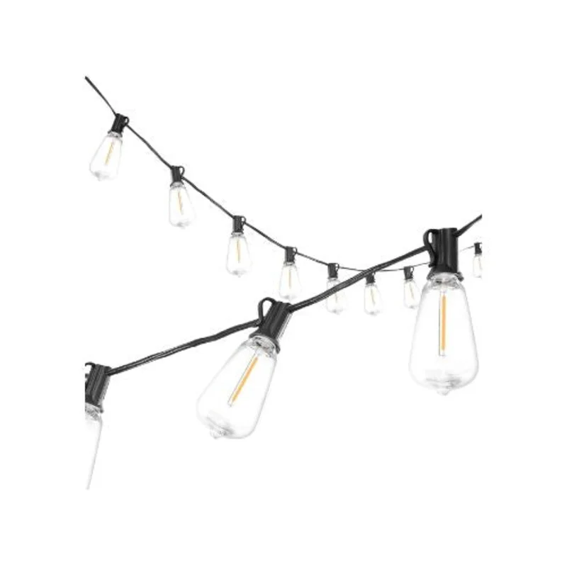 Heavy Duty 200FT Outdoor Extra Long 2700K Dimmable Patio LED Bulb String Lights