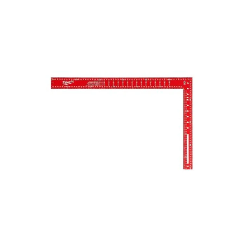 Heavy Duty Compact 7 Inch Aluminum Rafter Square Red MLSQ070