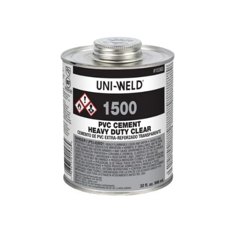 Heavy Duty Extra Strong Solvent Cement For PVC Pipe & Fittings Clear G1536S
