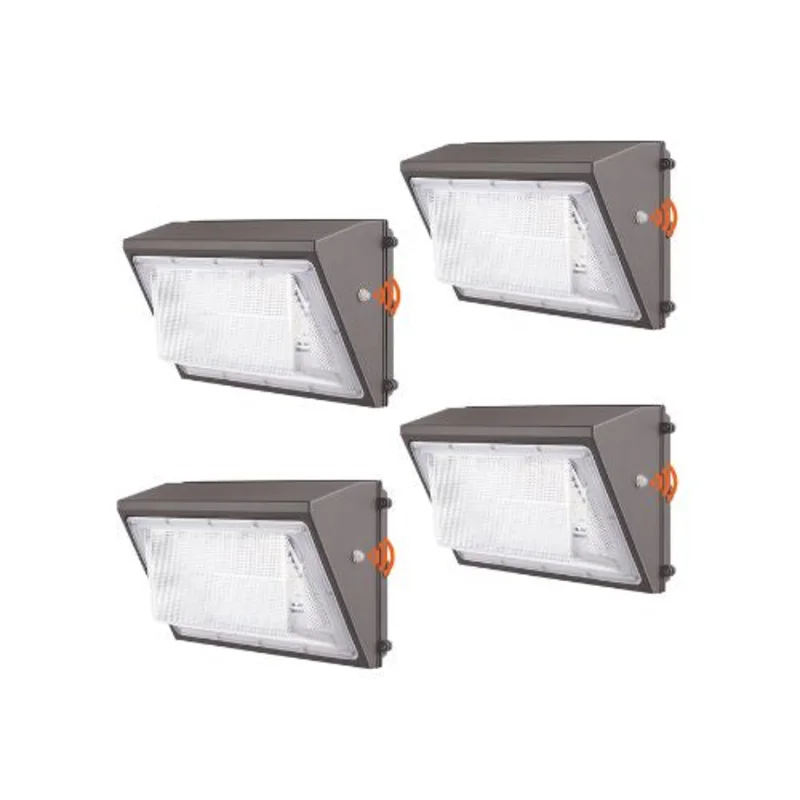 Heavy Duty Outdoor 120W LED Wall Mount Security Lighting Fixture with Photocell Sensor 4 Pack