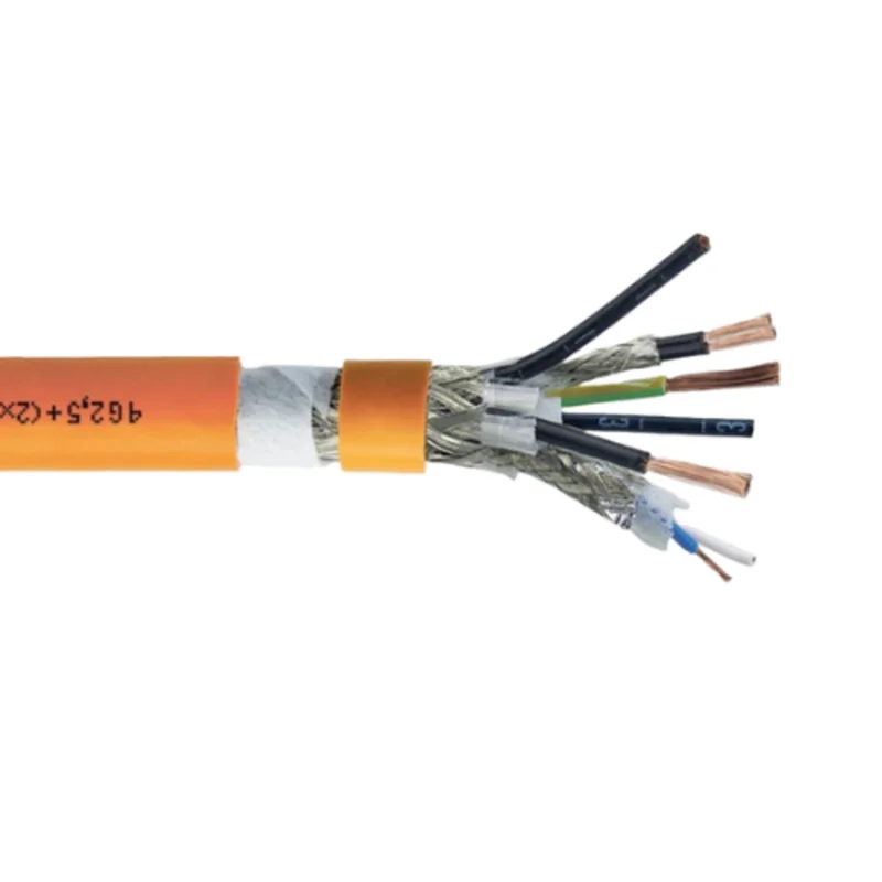 Helukabel 710081 TOPSERV Hybrid PUR 4G1,5 + (2x0,75) + (2x24 AWG) Drag Chain Cable Orange UL/CSA