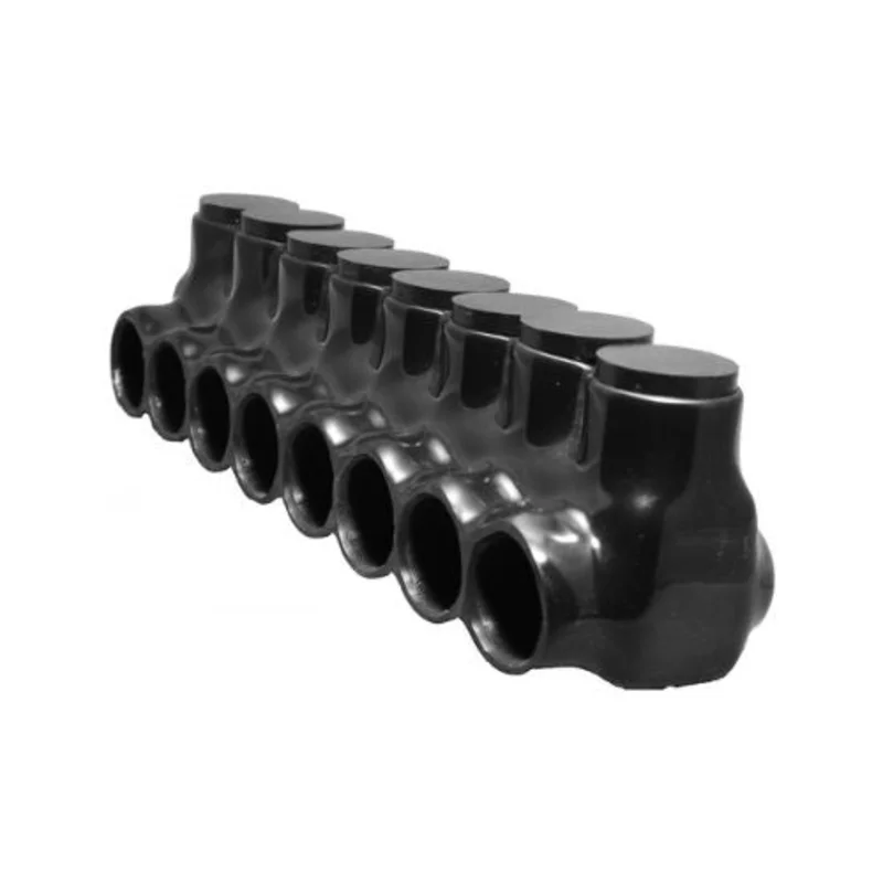 High Capacity Insulated 8 Port Mechanical Cable Connector Black 97568