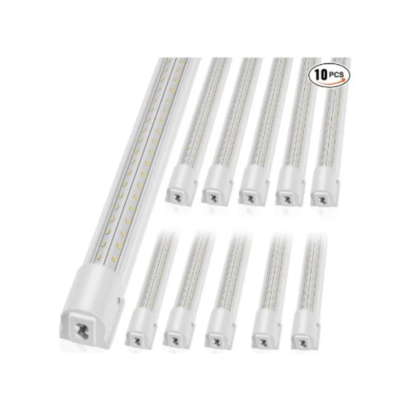 High Output 40W 4 Foot 6500LM LED Utility Shop Lights Garage & Warehouse 10 Pack