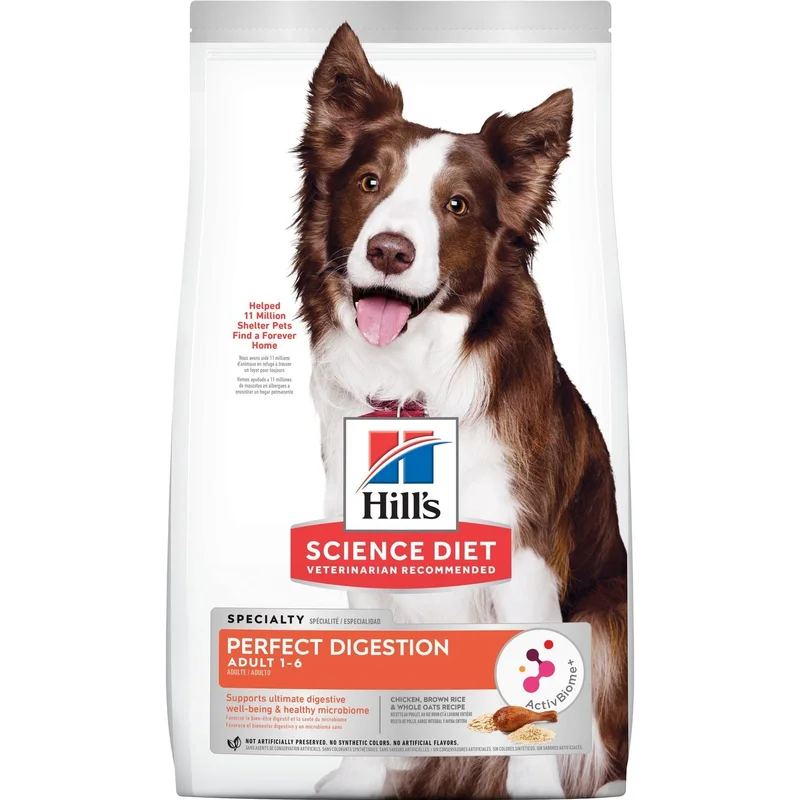 Hill's Science Diet Adult Perfect Digestion Chicken, Barley & Whole Oats Recipe Dog Food