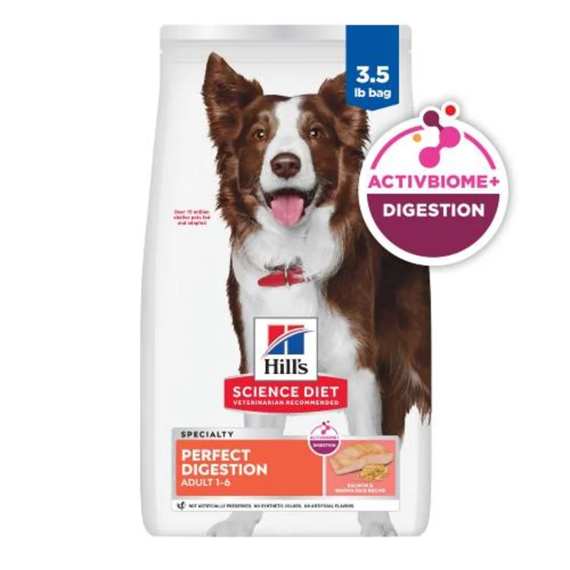 Hill's Science Diet Adult Perfect Digestion Dog Food, Salmon, Whole Oats & Brown Rice Recipe Dry Dog Food