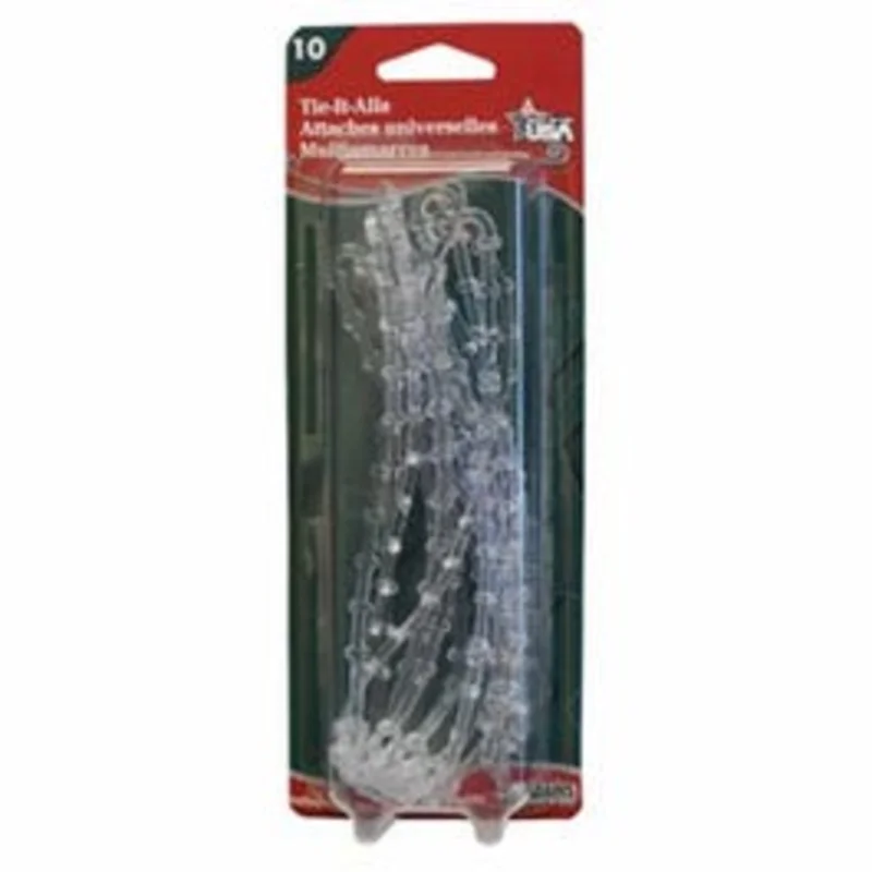 Holiday Dcor Tie-It-All's, Clear, 10-Ct.