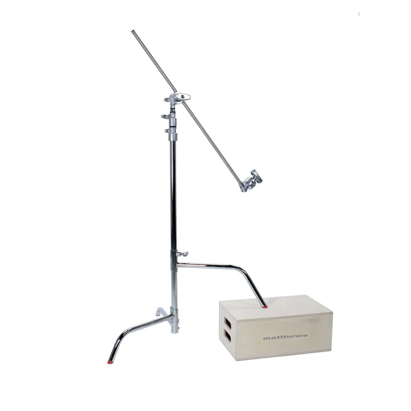 Hollywood Pro 40" C-Stand w/Sliding Leg, Low Profile Base, Includes Grip Head & Arm