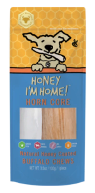 Honey I'm Home! Horn Core Natural Honey Coated Buffalo Chew