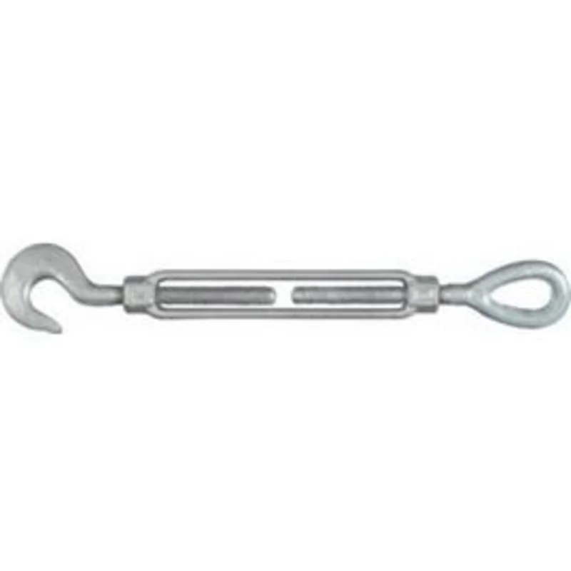 Hook & Eye Turnbuckle, Galvanized, 1/2 x 6-In.