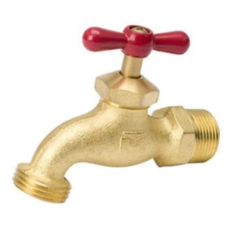 Hose Bibb, Heavy-Duty, Brass, 1/2 MP x 1/2 Solder x 3/4-In. Hose