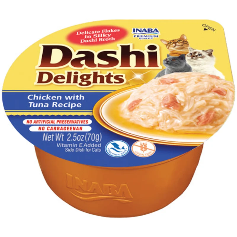 Inaba Dashi Delights Chicken with Tuna Recipe Cat Treats