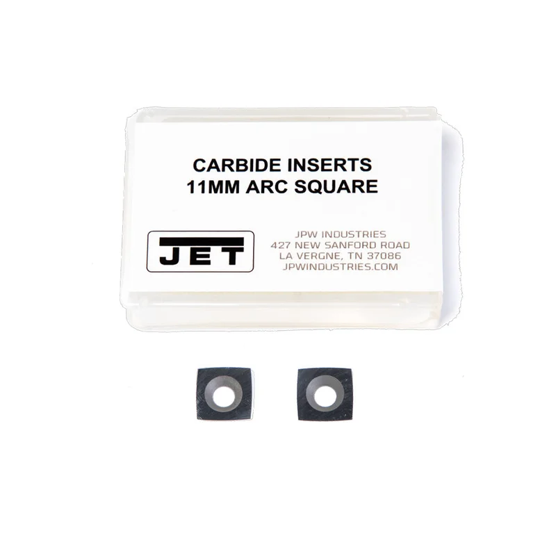 JET 11mm Square-Arc Carbide Inserts for Chisel Cutting Blade (2 Pack)