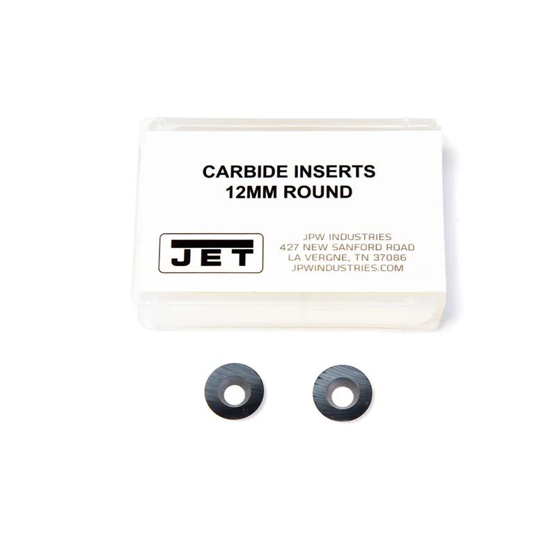 JET 12mm Round Carbide Inserts for Chisel Cutting Blade (2 Pack)