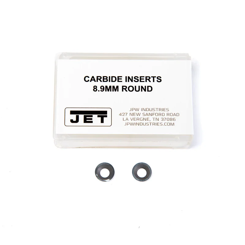 JET 8.9mm Round Carbide Inserts for Chisel Cutting Blade (2 Pack)