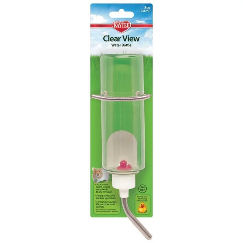 KAYTEE CLEAR VIEW PLASTIC WATER BOTTLE CLEAR