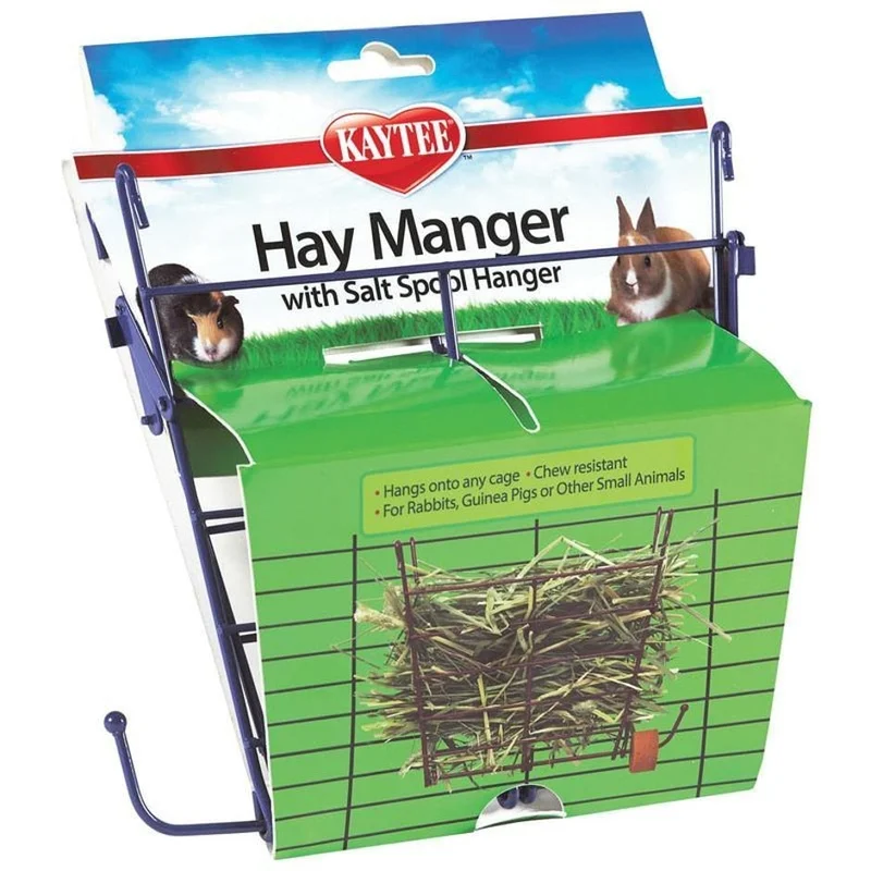 KAYTEE HAY MANGER FEEDER WITH SALT HANGER ASSORTED
