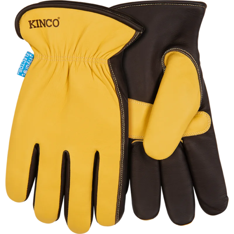 Kinco HydroFlector Lined Water-Resistant Premium Grain Sheepskin Driver with Palm Patch