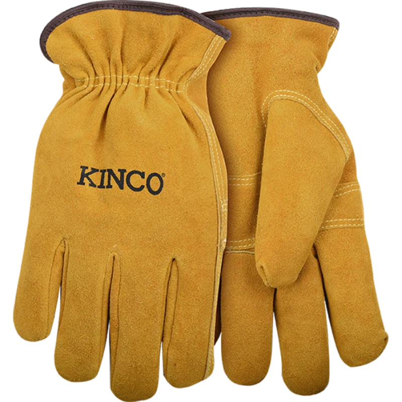 Kinco Lined Suede Cowhide Driver Golden