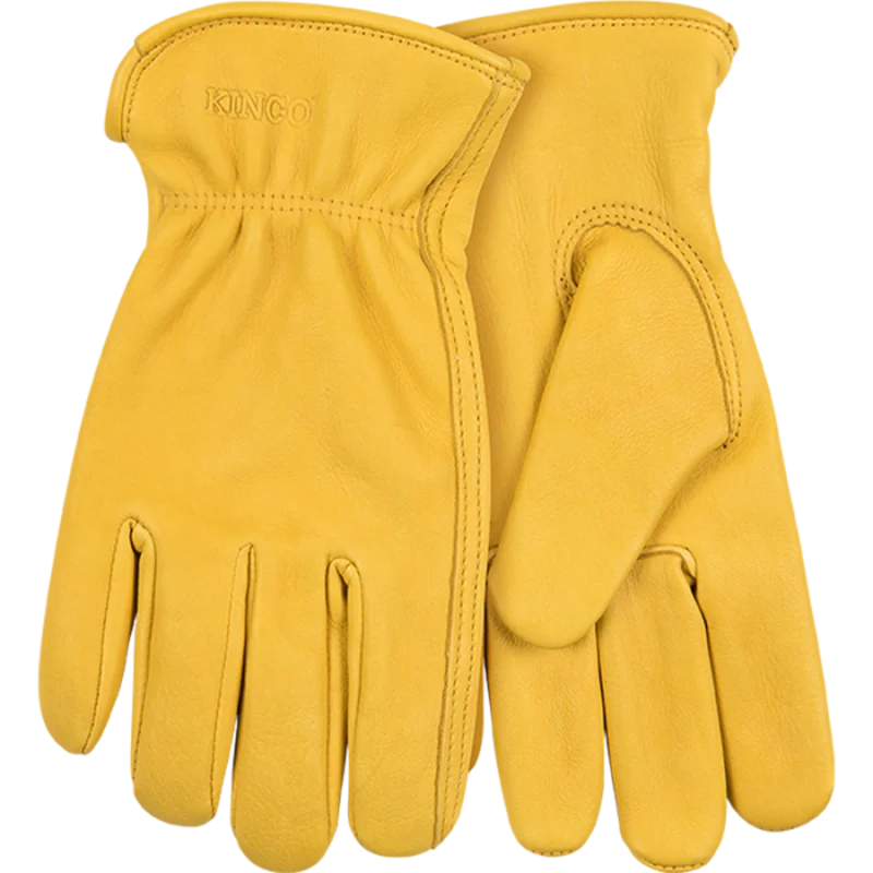 Kinco Premium Grain Deerskin Driver Large Gold Gold