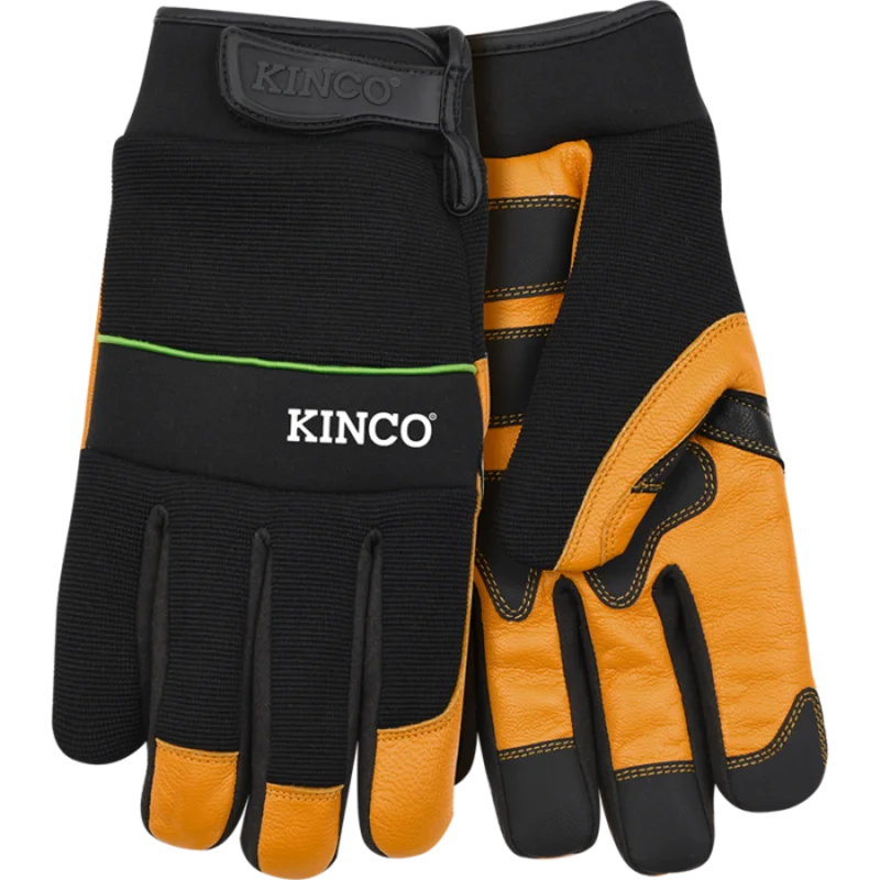 Kinco Pro Premium Grain Goatskin & Synthetic Hybrid with Pull-Strap