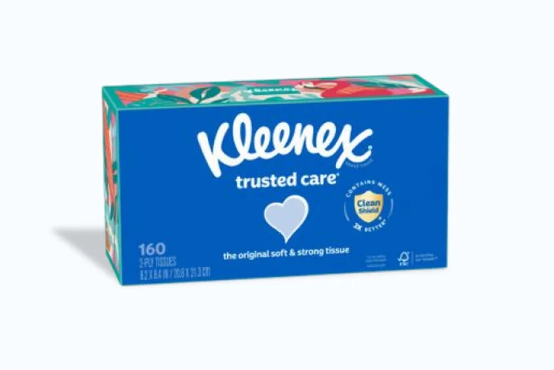Kleenex Trusted Care Facial Tissues - Rectangular Box