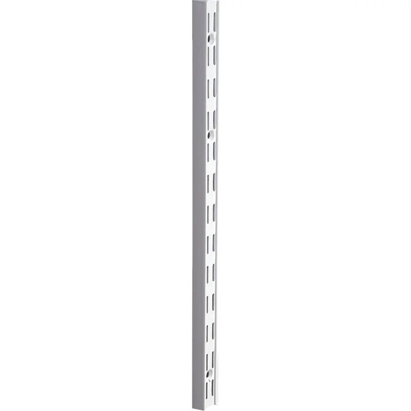 Knape & Vogt 82 Series 63 In. White Steel Heavy-Duty Double-Slot Shelf Standard