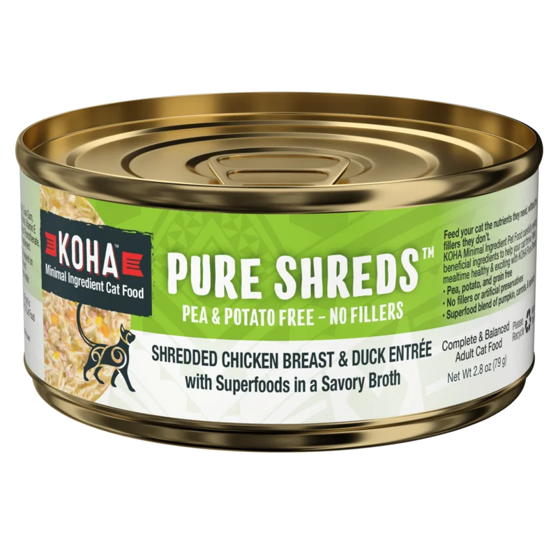 KOHA Cat Pure Shredded Chicken & Duck 2.8oz