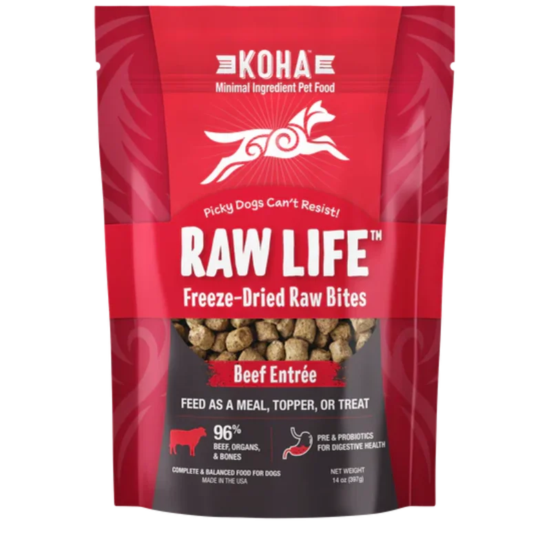 Koha Freeze-Dried Raw Bites Beef Entre for Dogs