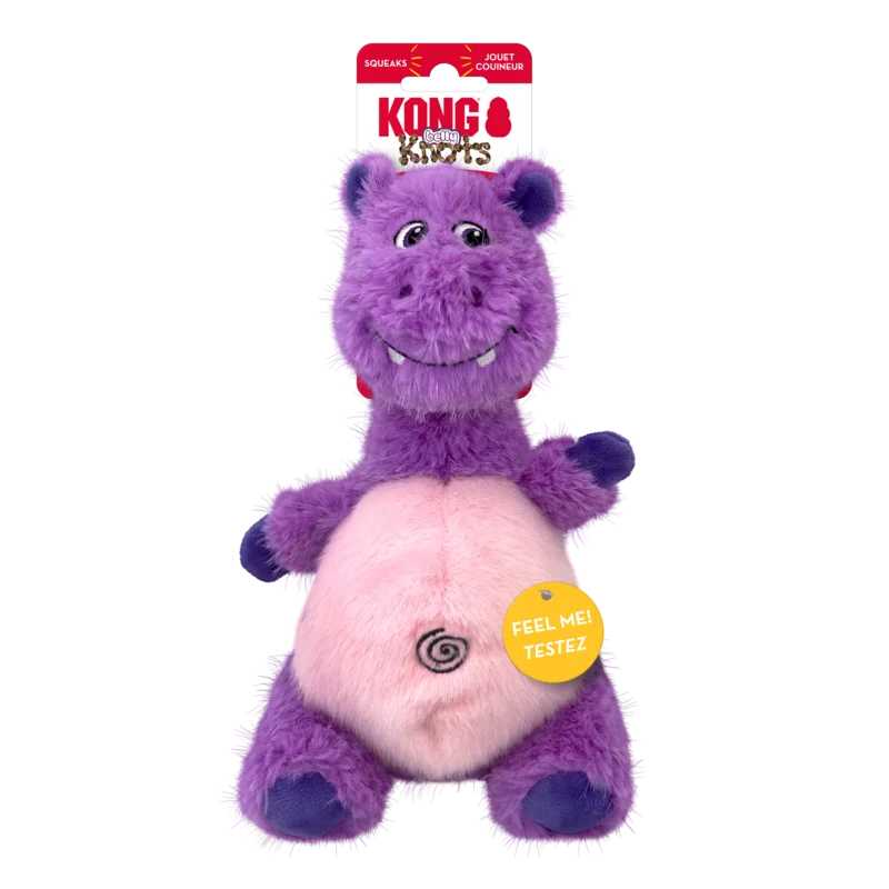 KONG Knots Belly Hippo Dog Toy
