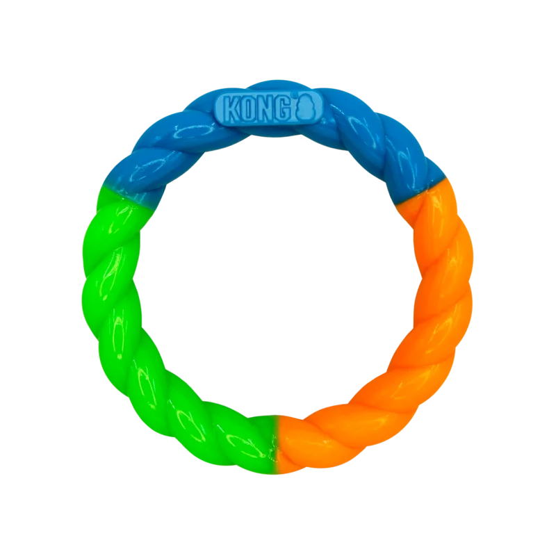 KONG Twistz High Viz Ring Dog Toy