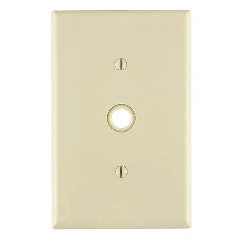 Leviton 1 Gang .406 Inch Cable Wallplate Midway Size Light Almond PJ11-T