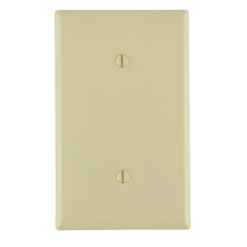 Leviton 1-Gang Blank Wallplate Standard Size Ivory 80719-I