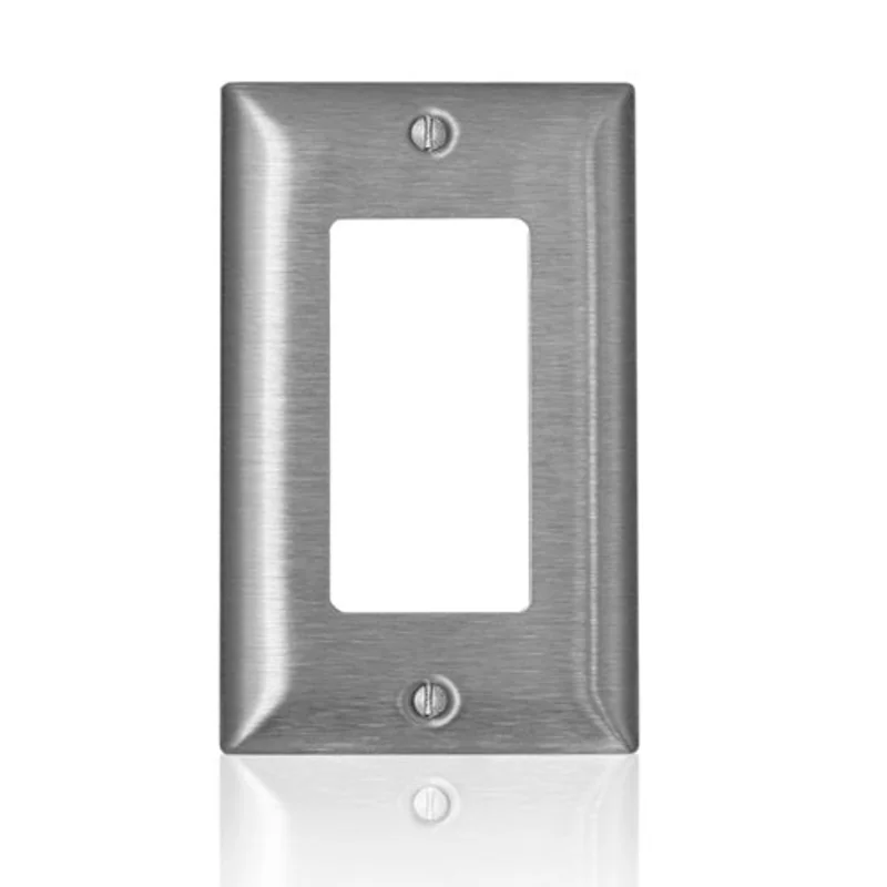 Leviton 1 Gang Decora Plus Wallplate C Series Stainless Steel SS26-40