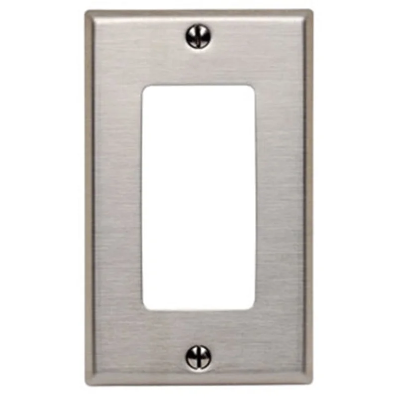 Leviton 1 Gang Decora Wallplate Stainless Steel SSJ26-40