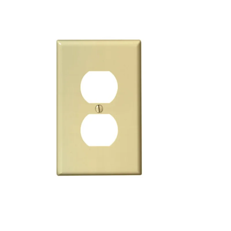 Leviton 1 Gang Duplex Outlet Wallplate Midway Size Ivory PJ8-I