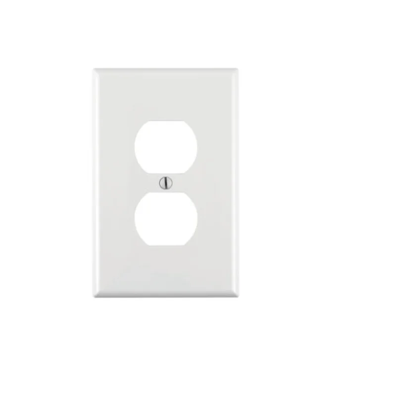 Leviton 1 Gang Duplex Outlet Wallplate Midway Size White PJ8-W
