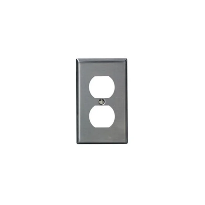 Leviton 1-Gang Duplex Wallplate Non-Magnetic Stainless Steel 84003-40