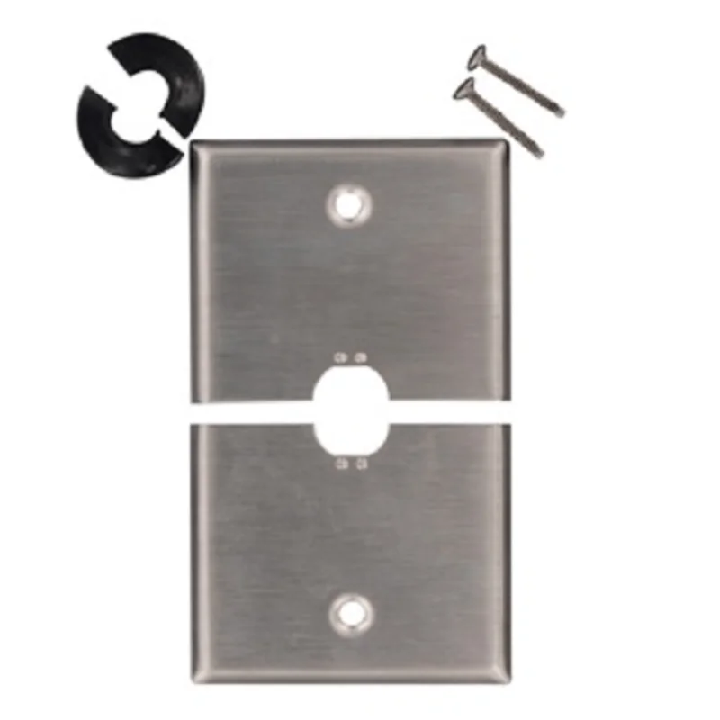 Leviton 1-Gang Hole Device Telephone Cable Wallplate Stainless Steel S751-N