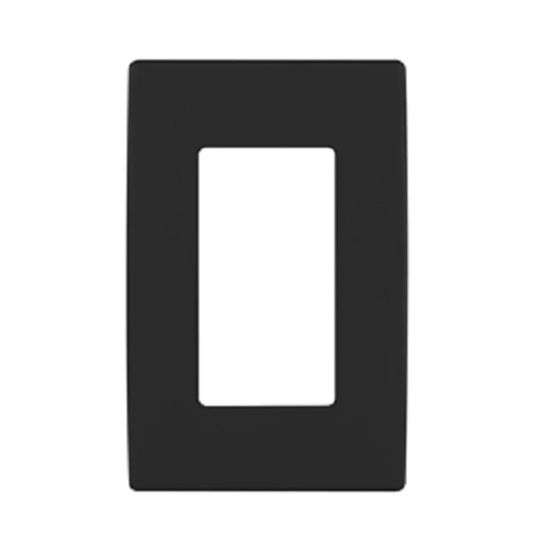 Leviton 1-Gang Screwless Snap On Wallplate Onyx Black REWP1-OB