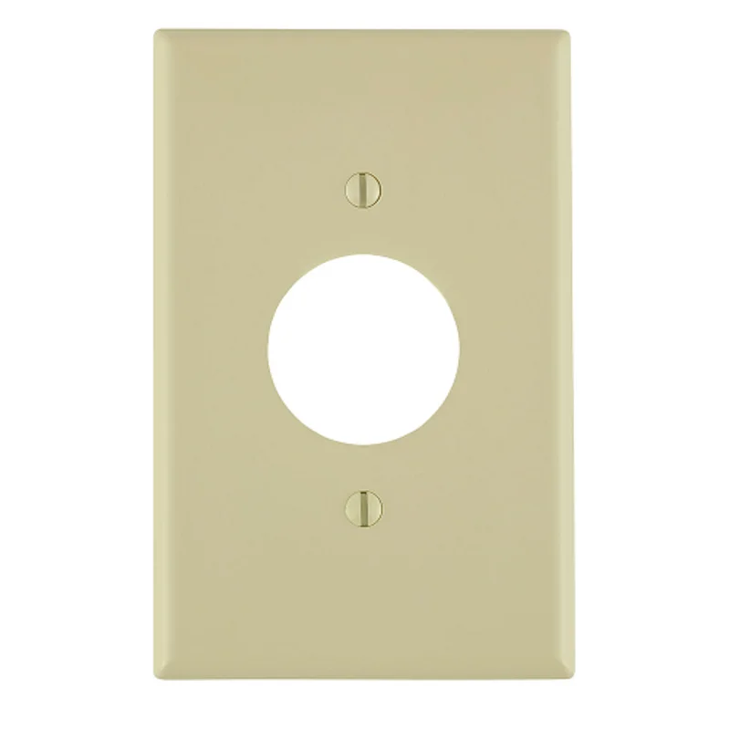 Leviton 1 Gang Single 1.406 Hole Outlet Wallplate Midway Size Ivory PJ7-I