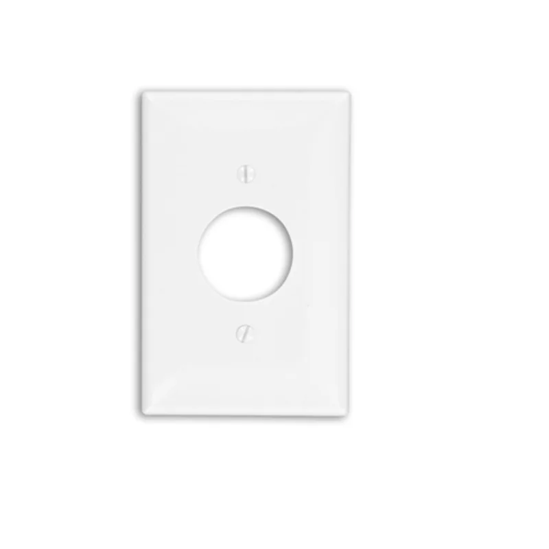 Leviton 1 Gang Single 1.406 Hole Outlet Wallplate Midway Size White PJ7-W