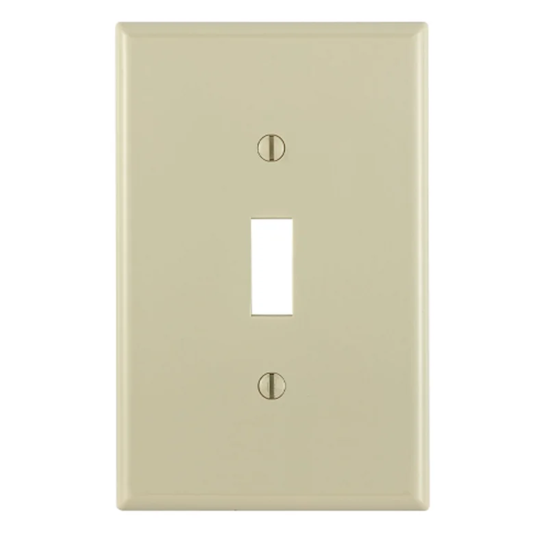Leviton 1 Gang Toggle Wallplate Midway Size Ivory PJ1-I