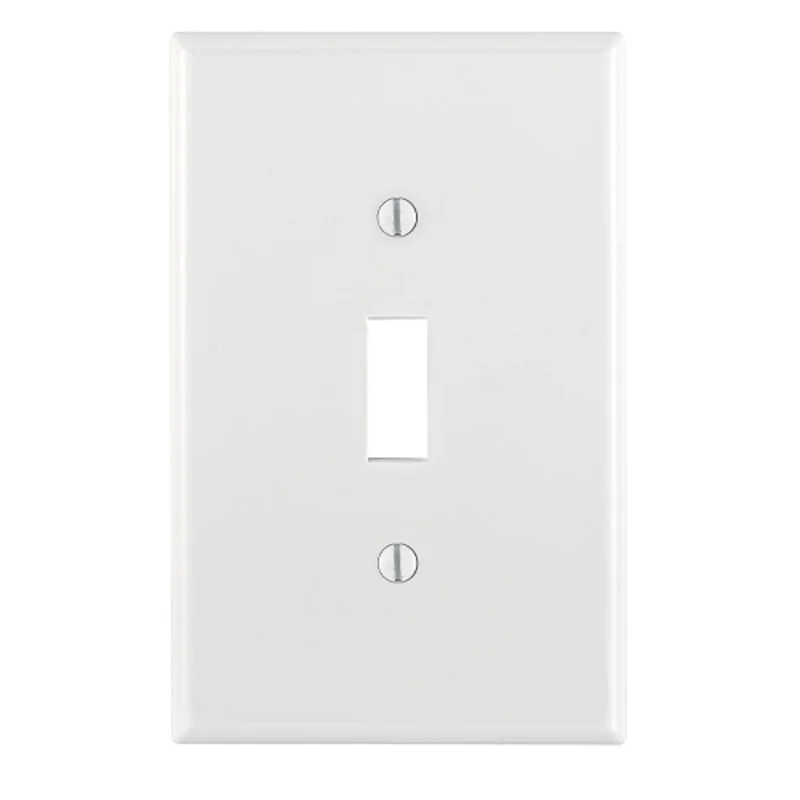 Leviton 1 Gang Toggle Wallplate Midway Size White PJ1-W