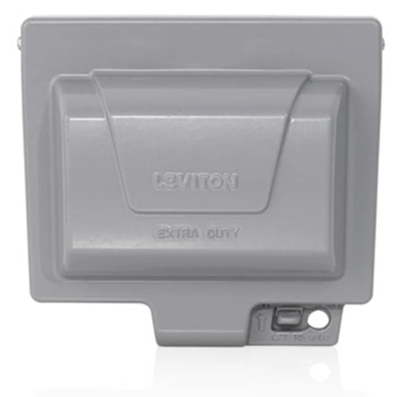Leviton 1 Gang Weatherproof Cover Gray IUM1H-GY