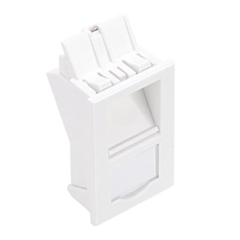 Leviton 1 Port 25mm x 38mm Angled Wallplate Insert White LI137-AW1