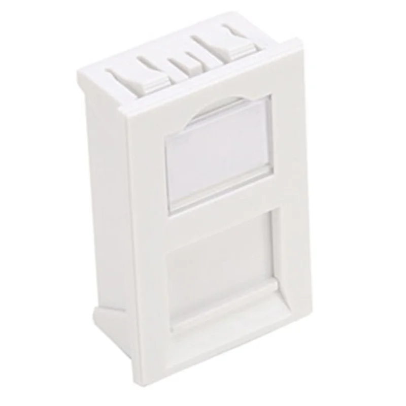 Leviton 1 Port 25mm x 38mm Flat Wallplate Insert White LI137-1W1