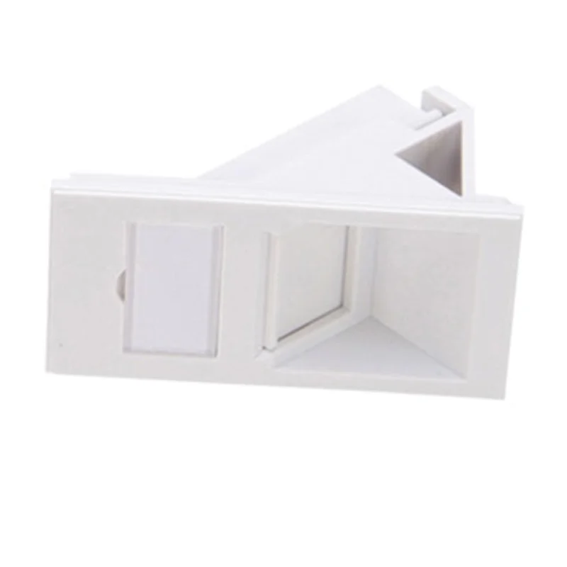 Leviton 1 Port 50mm x 25mm British Style Wallplate Insert Angled White LI150-AW1