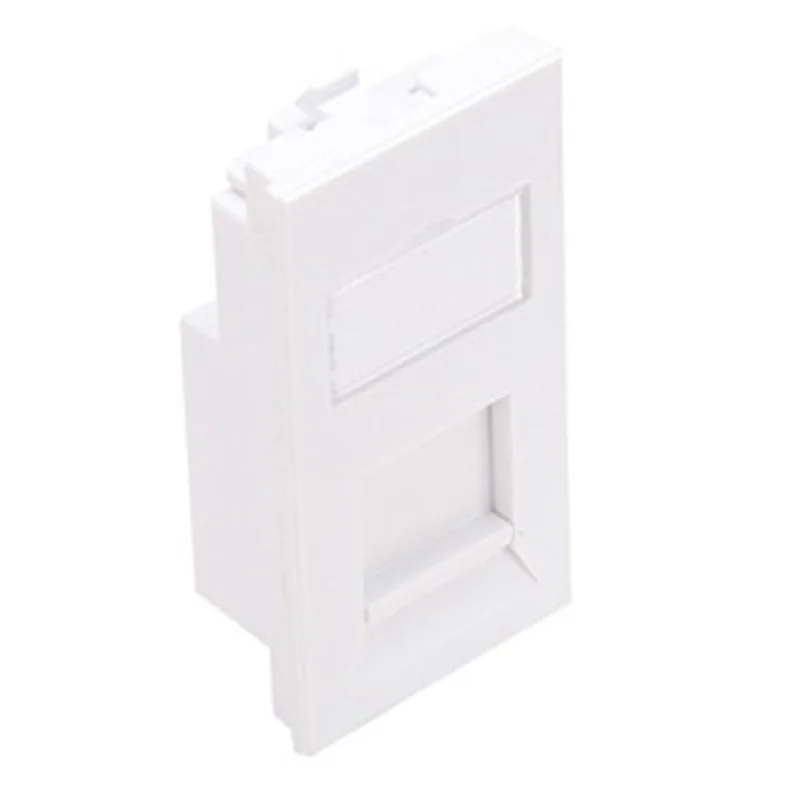 Leviton 1 Port 50mm x 25mm British Style Wallplate Insert Flat White LI150-1W1