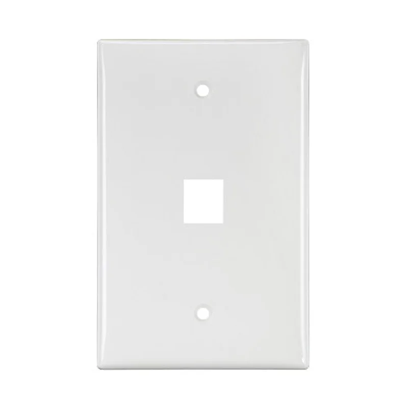 Leviton 1-Port Midsize Single-Gang QUICKPORT Wallplate White (Pack of 10) 41091-1WN