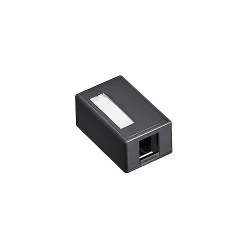 Leviton 1-Port Plenum Rated QUICKPORT Surface-Mount Box Black 41089-1EP